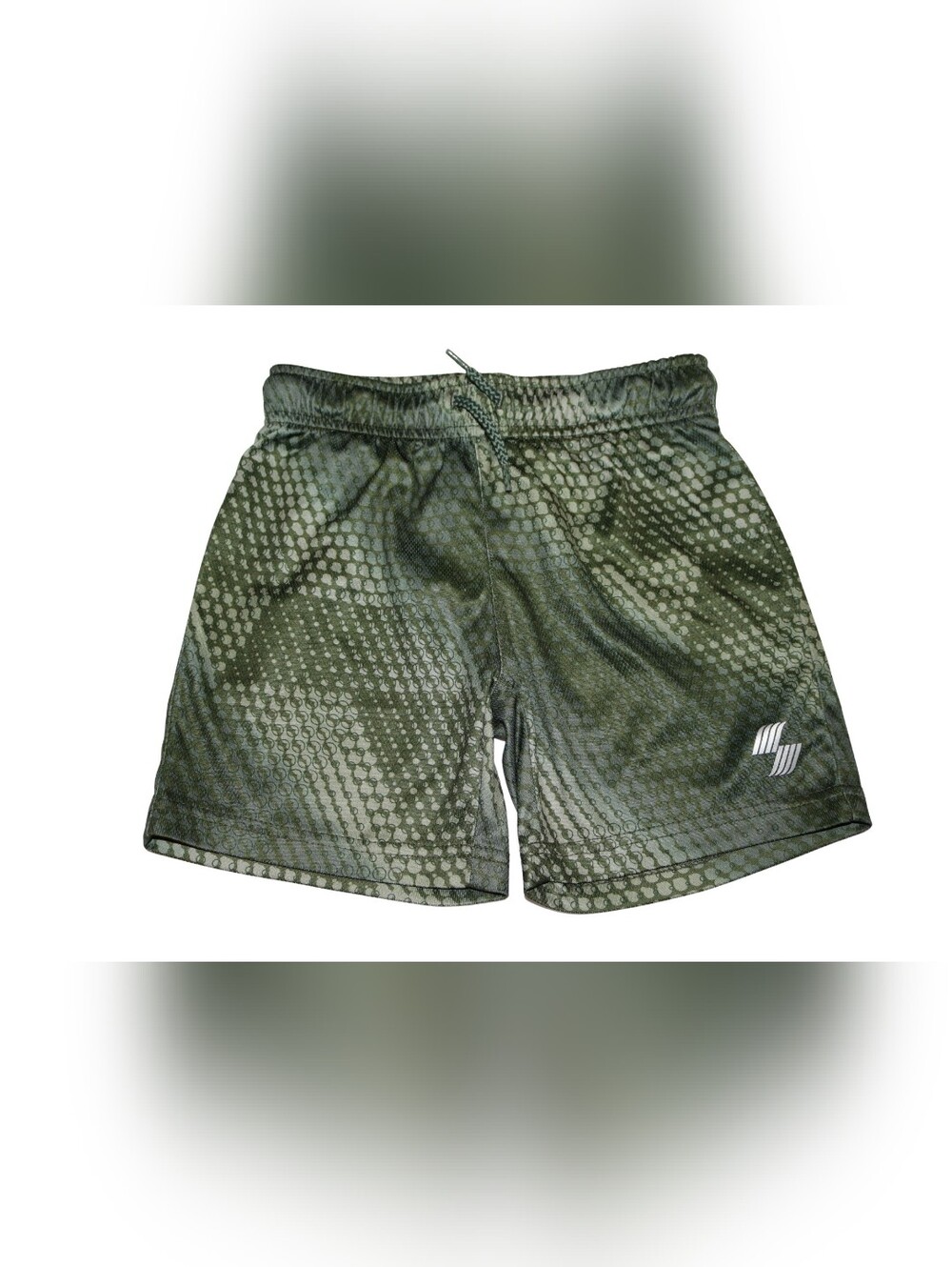 Toddler Boys Olive Athletic Shorts with Drawstring (2pair)